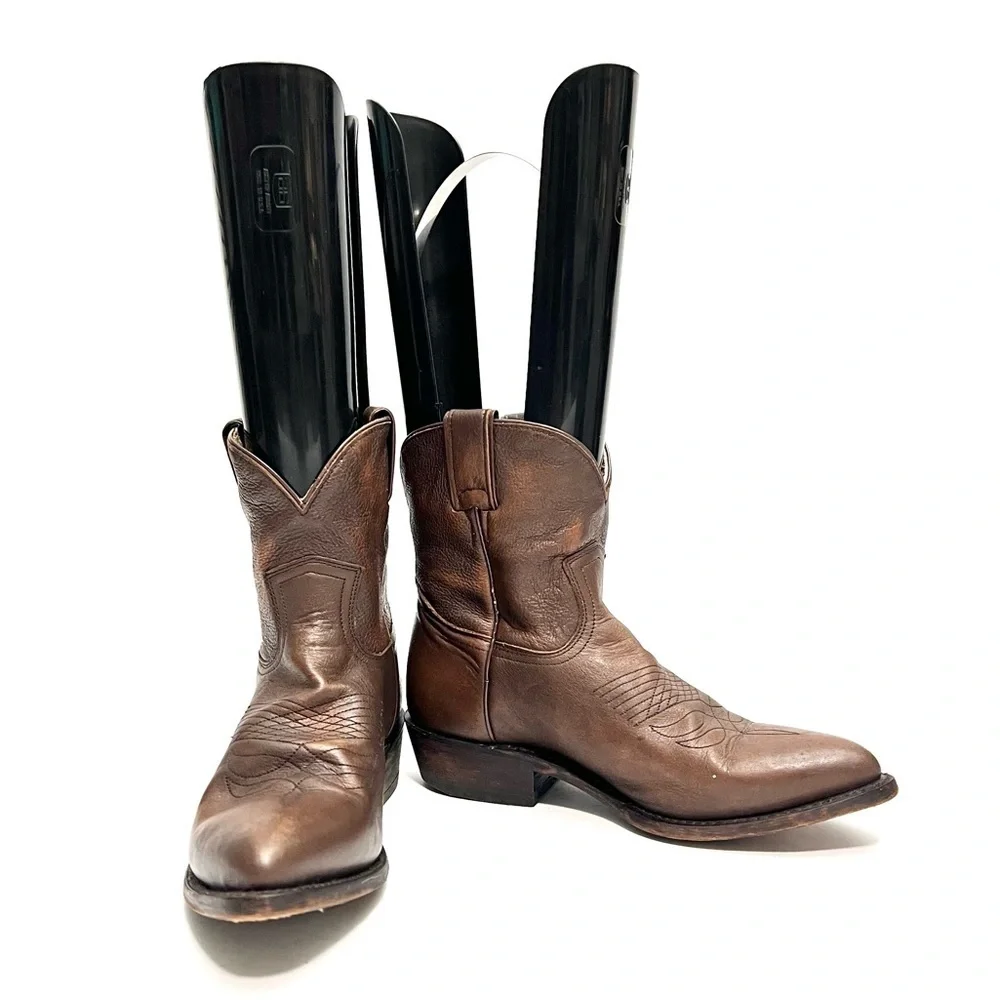 FRYE | Vintage Y2K women's brown leather western cowboy ankle booties